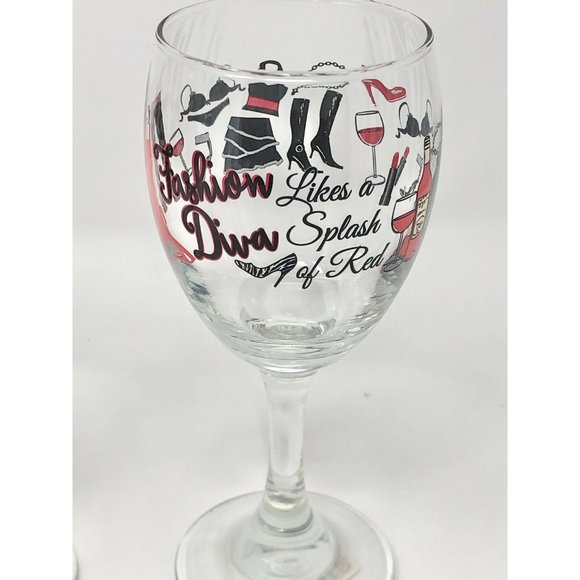 Cristar Wine Glasses - Girls Theme!  Girls Are Fabulous Fashion Diva Girls‎ Love - Picture 2 of 6
